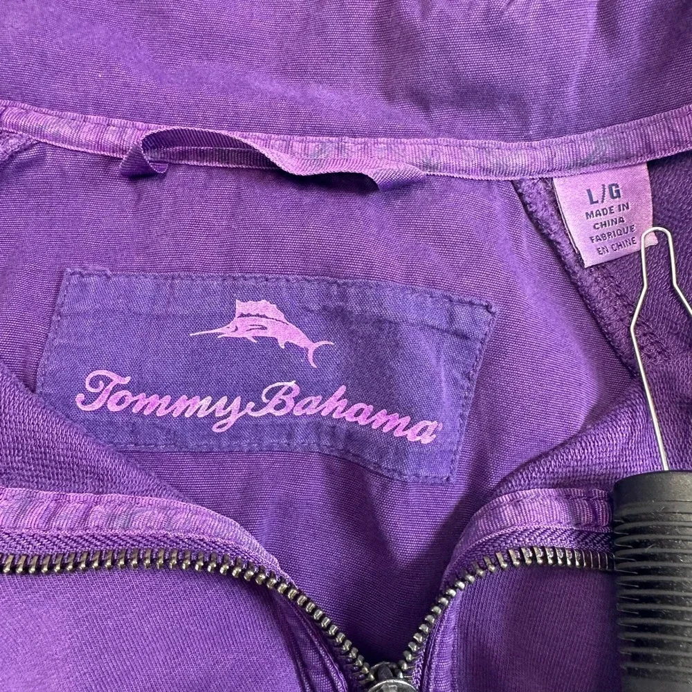 Tommy Bahama Purple TCU Horned Frogs Quarter Zip Sweatshirt Pullover‎ Men's L